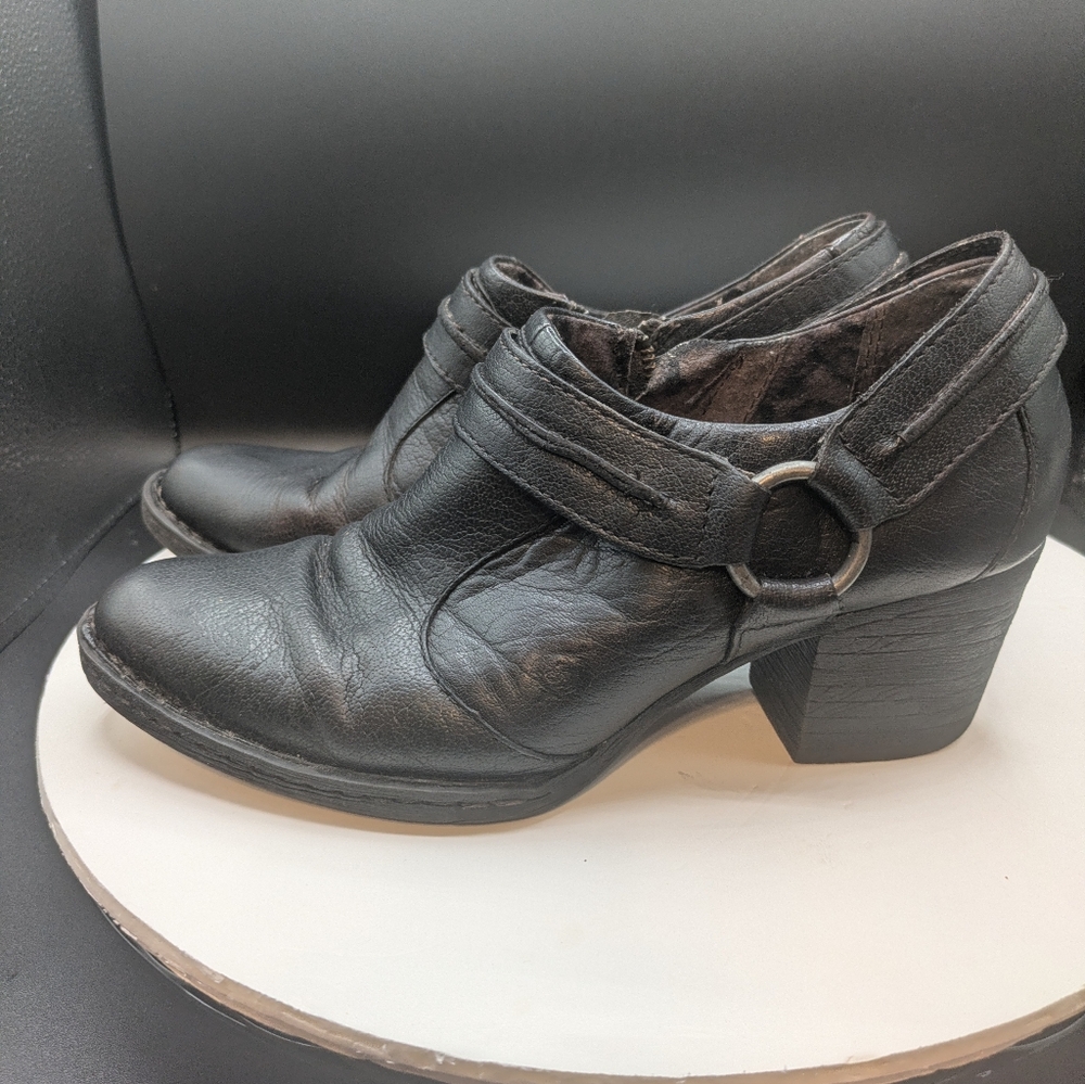 Born Leather Western Ankle Boots